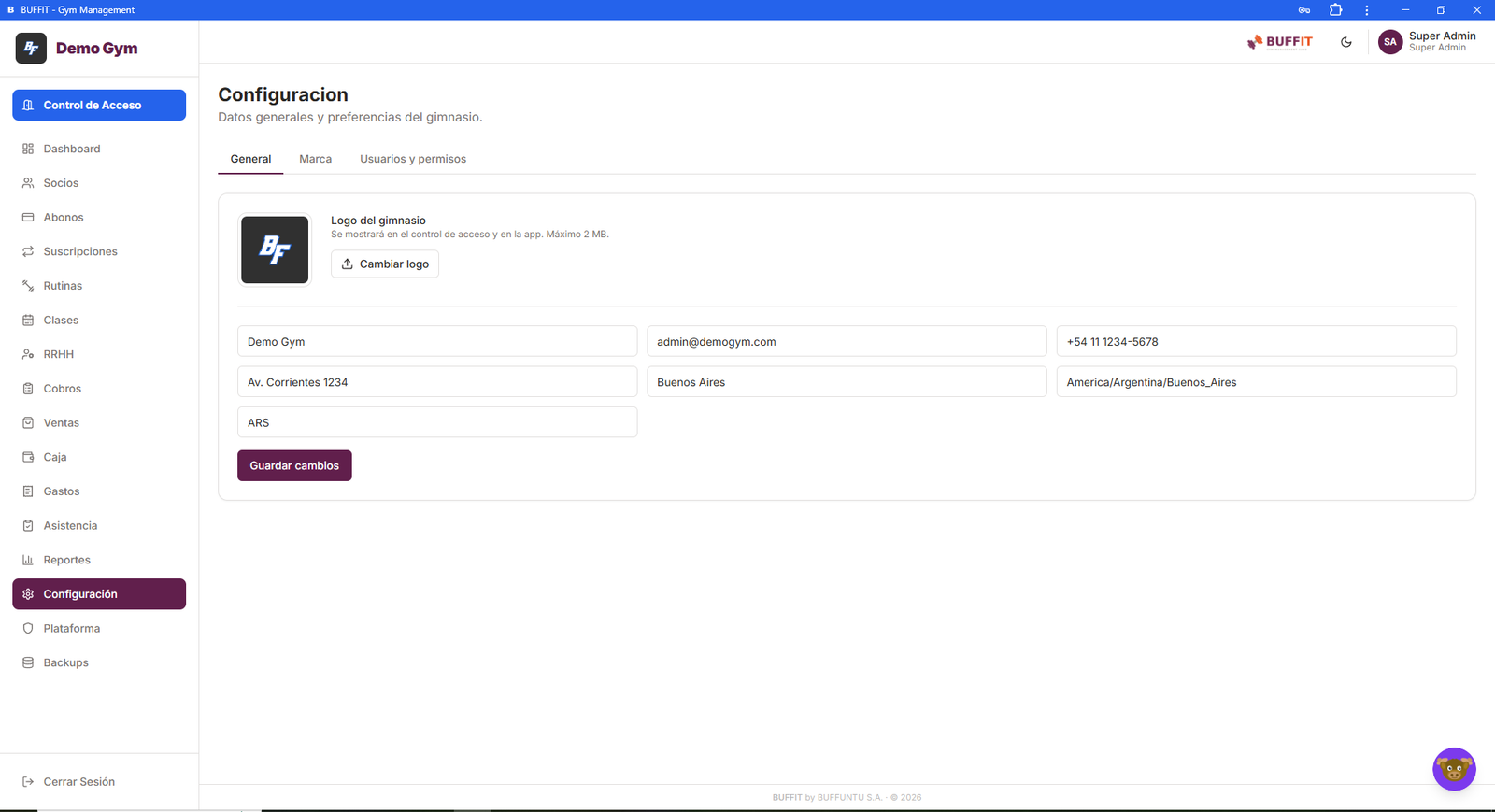 Configuracion